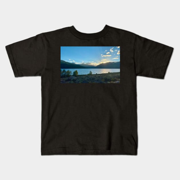 Twin Lakes Colorado Kids T-Shirt by Hellbender Creations